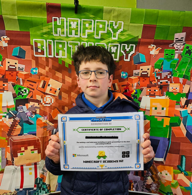 Certificate for hard work!